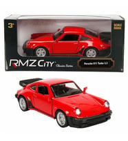 1:32 RMZ City Alman Klasikleri Serisi Die Cast Çek Bırak Model Araba - Kırmızı Porsche 911 Turbo 3.3 Kırmızı