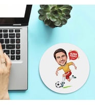 Kişiye Özel Futbol Sever Erkek Karikatürlü Mousepad