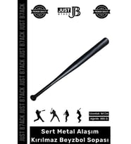 #BeyzbolSopası Sert Metal Alaşım Kaymaz Dayanıklı 855 Gram Kırılmaz Siyah Beyzbol Sopası 64 Cm