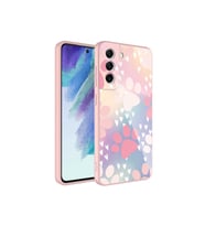 Samsung Galaxy S21 FE Uyumlu Kılıf Kamera Korumalı Desenli Sert Silikon Zore Epoksi Kapak (Model 4)