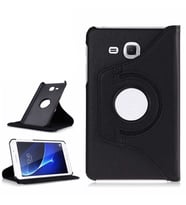 Samsung Galaxy Tab 4 T280 T283 T285 Kılıf 360 Dönebilen Standlı Case (Siyah)