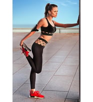 MioFit Fishnet Seamless Spor Tayt (Siyah)