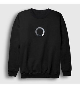 Presmono Unisex Siyah Loading V2 Black Mirror Sweatshirt 182331tt