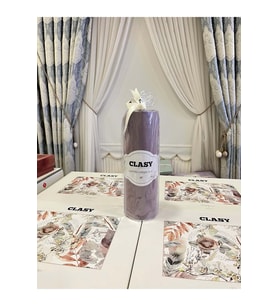 Clasy Minel Çift Kişilik Lastikli Çarşaf Seti  Açık Gri 160x200 (Lila)