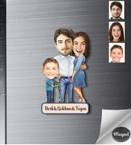 Kişiye Özel Aile Ahşap Magnet 26