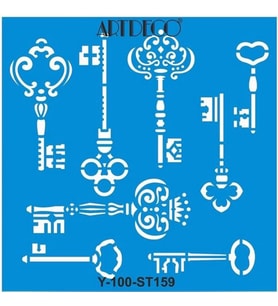 ARTDECO STENCİL 30X30CM ANAHTARLAR 159