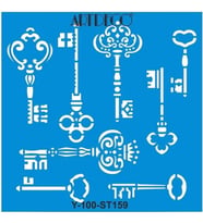 ARTDECO STENCİL 30X30CM ANAHTARLAR 159