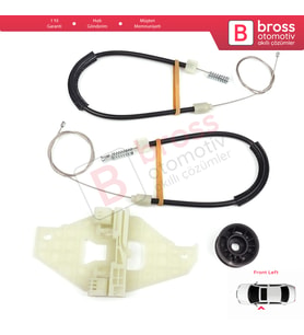 Citroen C Elysee Peugeot 301 için Ön Sol Cam Kriko Set 9674412480