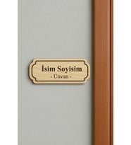 Lucena Ahşap Ofis Oda Kapı İsimliği Yönlendirme Tabelası Levhası Kişiselleştirilebilir