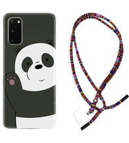 Samsung A02S A03S A10 A12 A13 A21S A22 Kılıf Boyun Asklı Rasta Silikon Hello Panda 1709