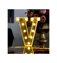 3d Işıklı Led Harf Dekoratif Aydınlatma Büyük Boy V Harfi
