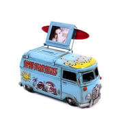 Dekoratif Nostaljik Metal Vosvos Minibüs Çerçeveli ve Kumbaralı E-5379