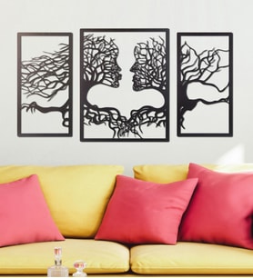Gowpenart 3 Parça İnsan Ev&Ofis Metal Duvar Tablosu