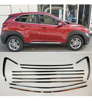 Hyundai Kona Cam Çıtası Kromu Çerçevesi Komple Nikelaj Seti