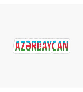 Azerbaycan Azerbaijan 18 Cm Araba Arka Cam Sticker MD1
