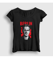 Presmono Kadın Siyah Berlin La Casa De Papel T-Shirt 196573tt