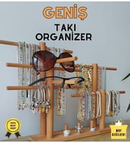 Takı Organizer Ahşap Takı Askısı GENİŞ Takı Standı. Kolye Askısı Takı Düzenleyici