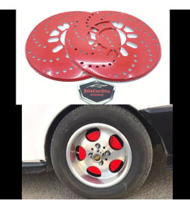 Üniversal Kampana Sacı Disk Sacı Disk Fırfırı 2'li Set 14'' ve Üzeri Kırmızı