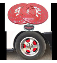 Üniversal Kampana Sacı Disk Sacı Disk Fırfırı 2'li Set 14'' ve Üzeri Kırmızı