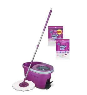 Thunderbolt Pedallı Otomatik Temizlik Seti ve 3'lü Yedek Mop