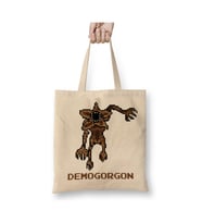 Stranger Things Demogorgon Pixellated Beyaz Bez Çanta Uzun Saplı Alışveriş Çantası Plaj Çantası