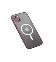Apple iPhone 13 Uyumlu Kılıf Zore Mokka Wireless Kapak (Koyu Mor)
