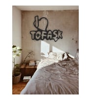 I Love Tofaşk Ahşap Mdf Lazer Kesim Tablo