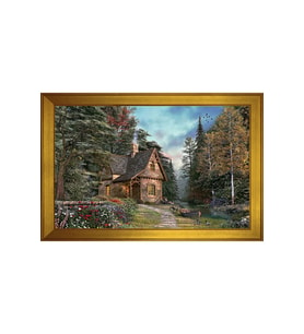 Manzara Temalı Kanvas Tablo 50 x 70 cm Gold Çerçeve