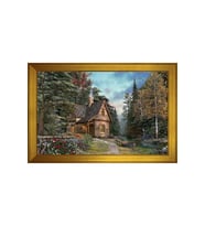 Manzara Temalı Kanvas Tablo 50 x 70 cm Gold Çerçeve