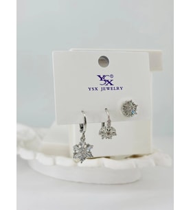 Zirkon Taşlı Üçlü Kombin Küpe - Kp00399