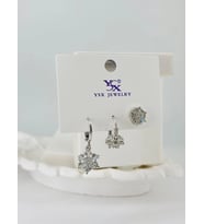 Zirkon Taşlı Üçlü Kombin Küpe - Kp00399