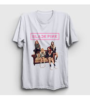 Presmono Unisex Beyaz Band Blackpink T-Shirt 19277tt