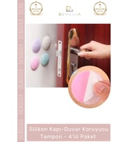 #Stoper Darbe Emici Silikon Duvar Koruma Kapı Kolu Kendinden Yapışkanlı Koruyucu Tampon 4'lü Paket