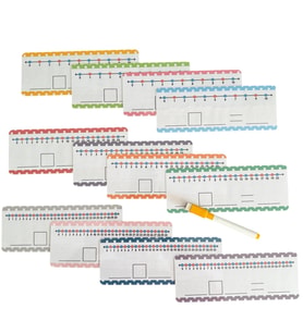 Yaz-Sil 4 İşlem Matematik Çalışma Kartları (Toplama,Çıkarma,Bölme,Çarpma)- Kalem Hediyeli (Çok Renkli)