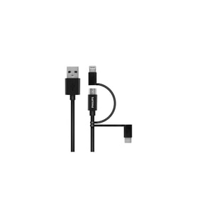 Philips Mfi Lisanslı 3in1 Micro-lightining-type-c Hızlı Şarj Kablosu 1.2m Dlc3104T