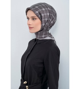 Armine Saf İpek Sura Eşarp-2026 İlkbahar-Yaz- 953000D (Açık Gri)
