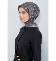 Armine Saf İpek Sura Eşarp-2026 İlkbahar-Yaz- 953000D (Açık Gri)