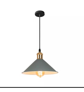 Rys Retro Metal Gri Tekli Sarkıt Kafe Mutfak Aydınlatma Çap:30 cm