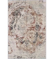 Eliana Home Baskılı, Yıkanabilir Kaymaz Taban Salon Halısı LNA0361 100x150 cm (Bej)