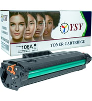 YSY (HP)107w 107a için HP 106A W1106A (1000)Sayfa Verimli Muadil Toner Kartuş HP Laser MFP 135 137 138 (Siyah,Çipsiz)