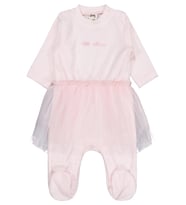 Civil Baby Bel Tüllü Patikli 1-9 Ay Tulum - Pembe 3-6 Ay