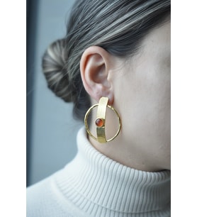 Kadir Jewellery 22 Ayar Altın Kaplama Vintage Küpe -El İşçiliği Ve Hipoalerjenik Küpe (Renksiz)