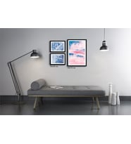 Çerçeveli Doku Efektli Tablo Seti 95x70 cm