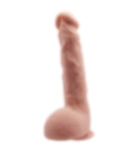River World G-Spot Özellikli 24 cm'lik Vantuzlu ve Damarlı Süper Gerçekçi Dildo Pe nis