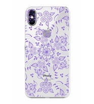 Apple iPhone XS Uyumlu Kamera Korumalı Tıpalı Kapak Nostalji Desen TasarımlıŞeffaf Kılıf