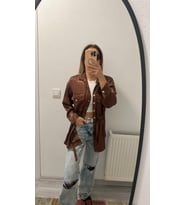 miyu kadın kahve saten gömlek