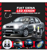 Fiat Siena 1999-2002 Kısa Far Uyumlu Şimşek Etkili Led Xenon Pro Series H7