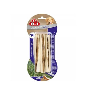 8in1 Delight Beef Sticks Biftek Etli Köpek Çiğneme Ödül Kemiği 3'lü 75 Gr (STD)