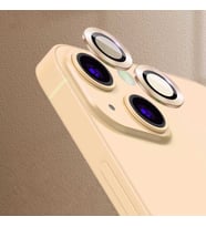 Apple Apple iPhone 13 Mini Kamera Lens Koruyucu HD Kalite Çerçeveli Tempered Glass Cam (Altın)