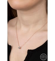 SWAROVSKİ CRYSTAL TEK TAŞ  925 AYAR GÜMÜŞ KOLYE
